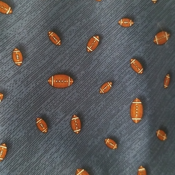 Blue Football Tie by Max Raab - Picture 1 of 6